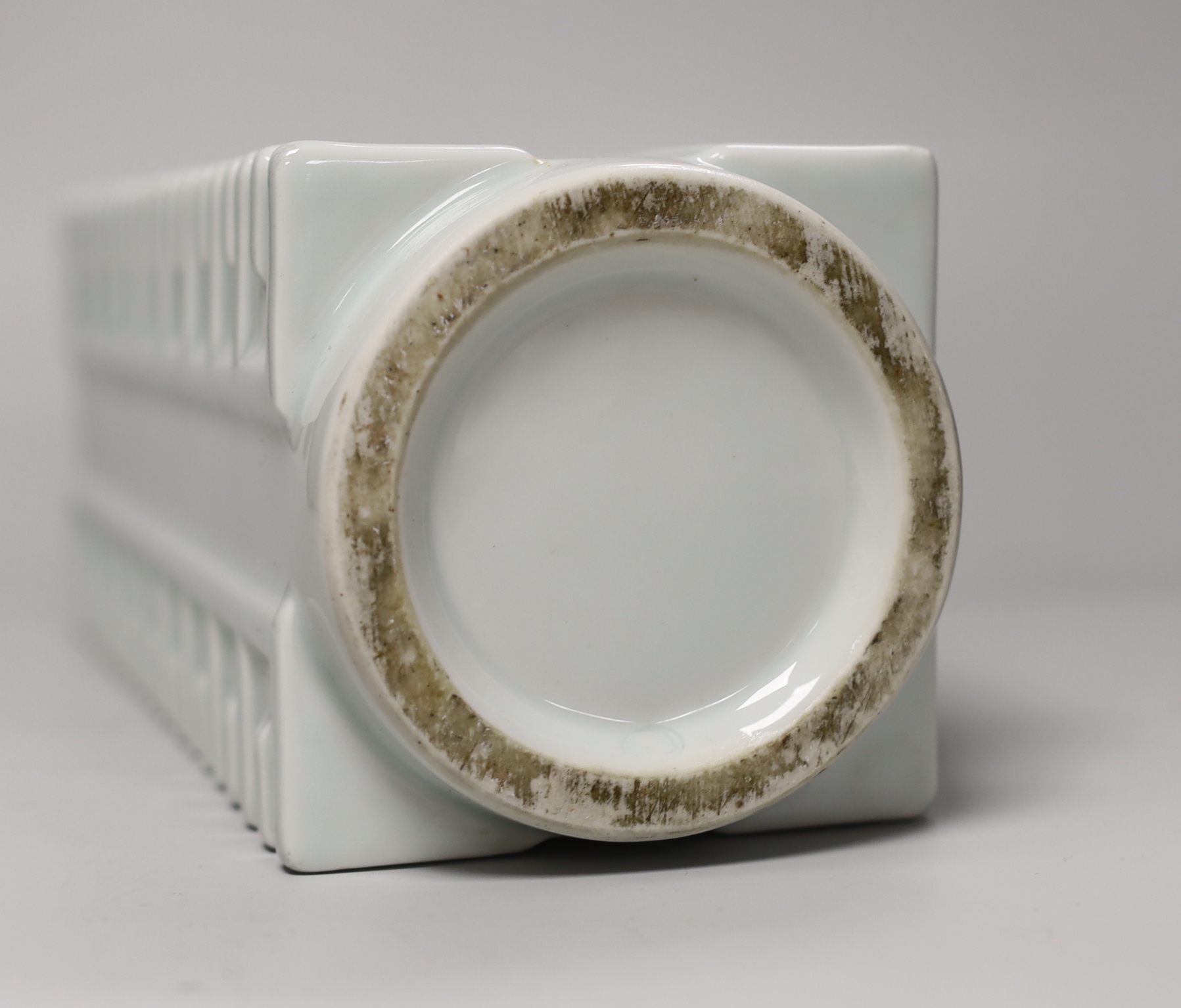 A Japanese porcelain Cong vase, height 31cm